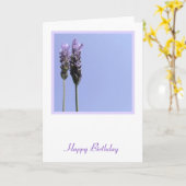 Lavendar Folded Wenskaart Kaart (Gele Bloem)