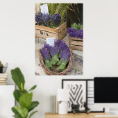 Lavendar for sale, Provence, Frankrijk Poster (Thuiskantoor)