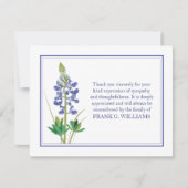 Lavendar Funeral Note Card Flat Bereavement Notes Notitiekaartje (Voorkant)