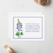 Lavendar Funeral Note Card Flat Bereavement Notes Notitiekaartje (Voorkant / Achterkant in situ)