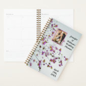 Lavendar Gekleurde Bloemen Huwelijk 1-afbeelding Planner (Display)