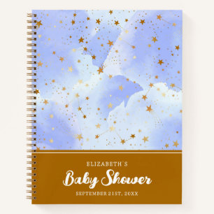 Lavendar Golden Star   BABY SHOWER Notitieboek