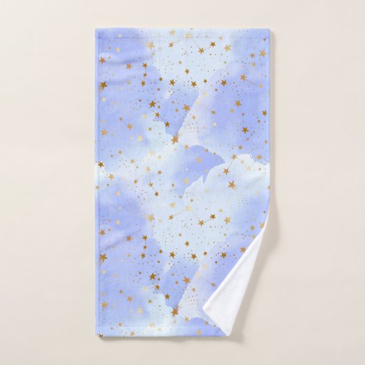 Lavendar gouden ster patroon bad handdoek (Handdoek)