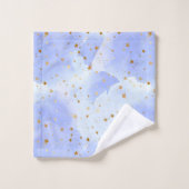 Lavendar gouden ster patroon bad handdoek (Wasdoekje)