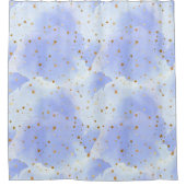 Lavendar gouden ster patroon douchegordijn (Voorkant)