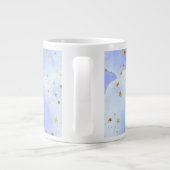 Lavendar gouden ster patroon grote koffiekop (Achterkant)