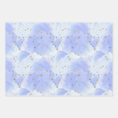 Lavendar gouden ster patroon inpakpapier vel (Voorkant 2)