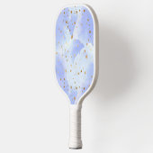 Lavendar gouden ster patroon pickleball paddle (Links)