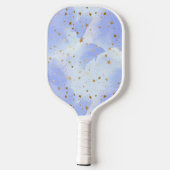 Lavendar gouden ster patroon pickleball paddle (Achterkant)