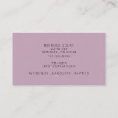 Lavendar Grey Bloemen Krans Bloemen Event Planner Visitekaartje (Achterkant)