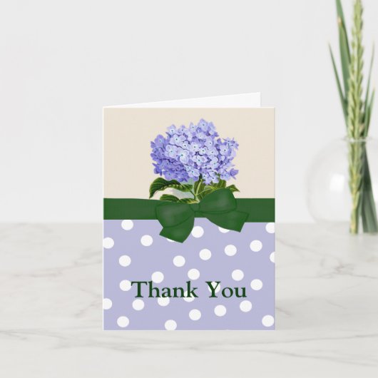 Lavendar Hydrangea-Wenskaart Bedankkaart (Voorkant)