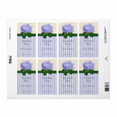 Lavendar Hydrangea Zelfgemaakt Wijnlabel Etiket (Full Sheet)