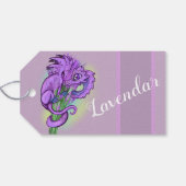 Lavendar kleine kruiddraak cadeaulabel (Achterkant Horizontaal)