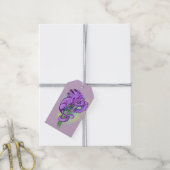 Lavendar kleine kruiddraak cadeaulabel (Met Touw)