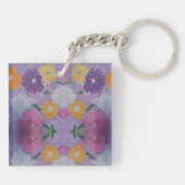 Lavendar Lovie Bloemen Acryl Sleutelhanger (Achterkant)