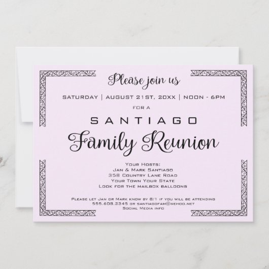 Lavendar of een uitnodiging voor een kleurenfamili (Voorkant)