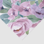 Lavendar Paarse Waterverf Rozen Flowers Decoupage Tissuepapier (Detail)