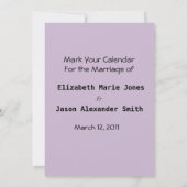 Lavendar Roos Bewaar de datum Save The Date (Achterkant)