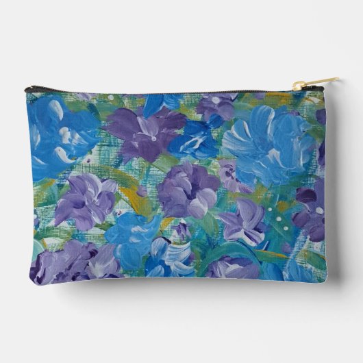 Lavendar Rozen Bloemen Accessoires Pouch Etui (Achterkant)