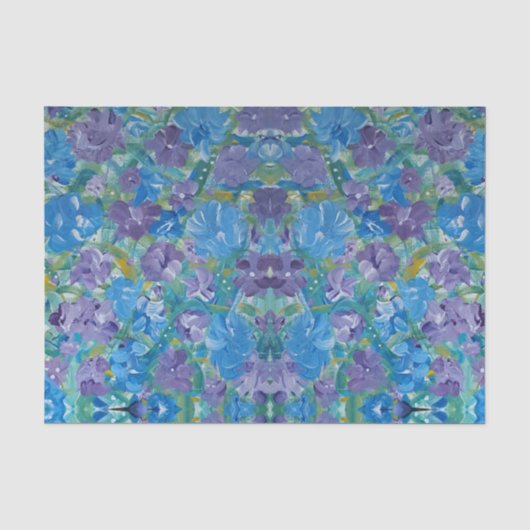 Lavendar Rozen Bloemenweefselpapier Tissuepapier (Voorkant)
