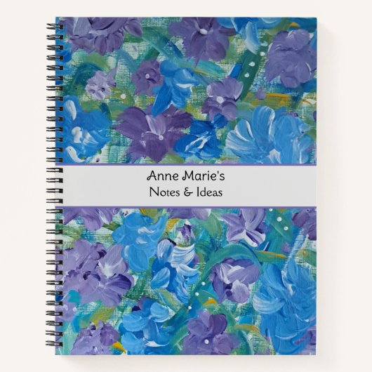 Lavendar Rozen gepersonaliseerd Notitieboek (Voorkant)