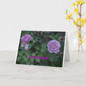 Lavendar Rozen/Get Well Kaart (Gele Bloem)