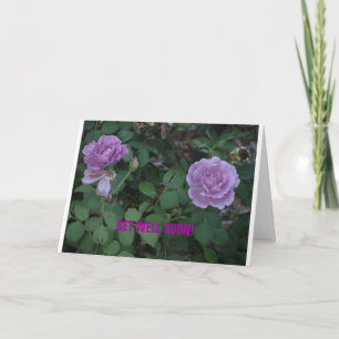 Lavendar Rozen/Get Well Kaart