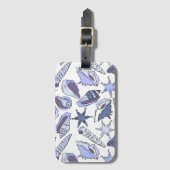 Lavendar Seashells Bagagelabel (Voorkant (verticaal))