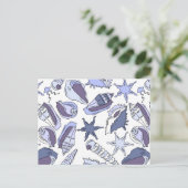 Lavendar Seashells Briefkaart (Staand voorkant)
