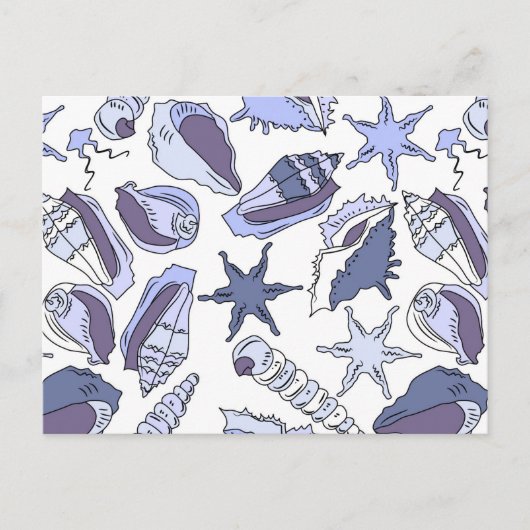 Lavendar Seashells Briefkaart (Voorkant)