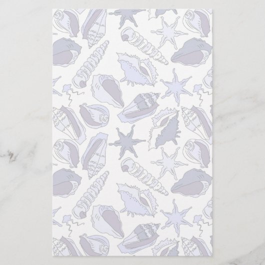 Lavendar Seashells Briefpapier (Voorkant)