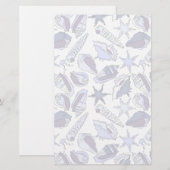 Lavendar Seashells Briefpapier (Voorkant / Achterkant)