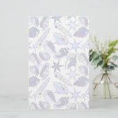 Lavendar Seashells Briefpapier (Staand voorkant)
