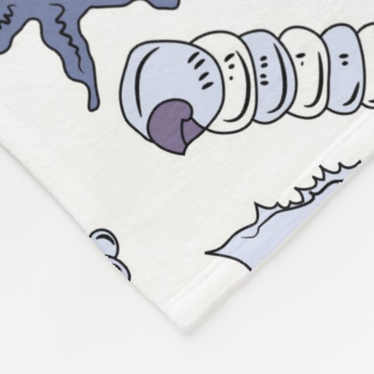 Lavendar Seashells Fleece Deken (Hoek)