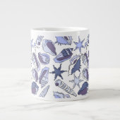 Lavendar Seashells Grote Koffiekop (Voorkant)