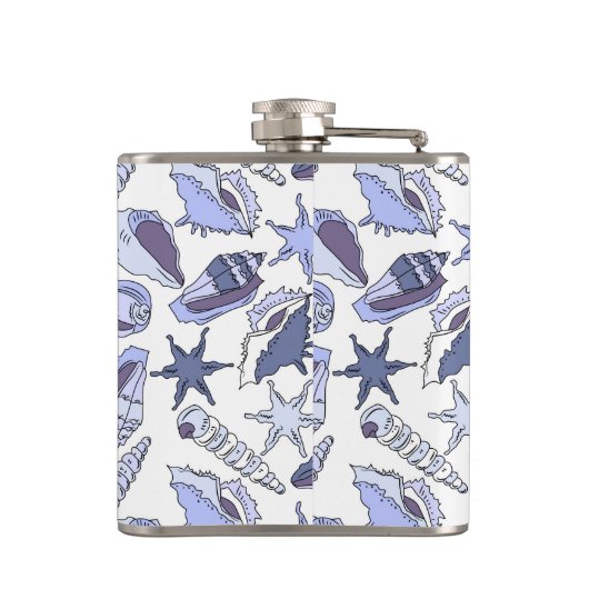 Lavendar Seashells Heupfles (Achterkant)