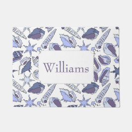 Lavendar Seashells | Jouw namen toevoegen Deurmat