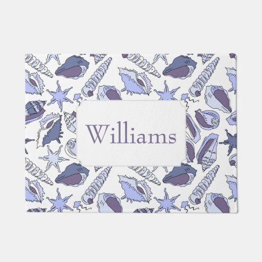 Lavendar Seashells | Jouw namen toevoegen Deurmat (Voorkant)