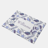 Lavendar Seashells | Jouw namen toevoegen Deurmat (Schuin)