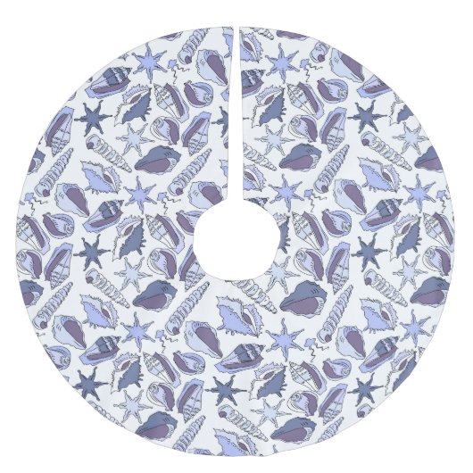 Lavendar Seashells Kerstboom Rok (Voorkant)