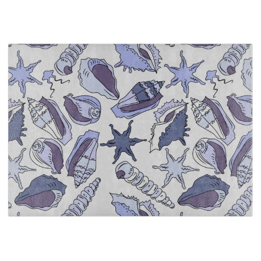 Lavendar Seashells Snijplank (Voorkant)