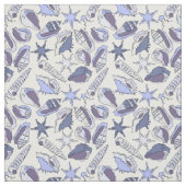Lavendar Seashells Stof (Swatch)