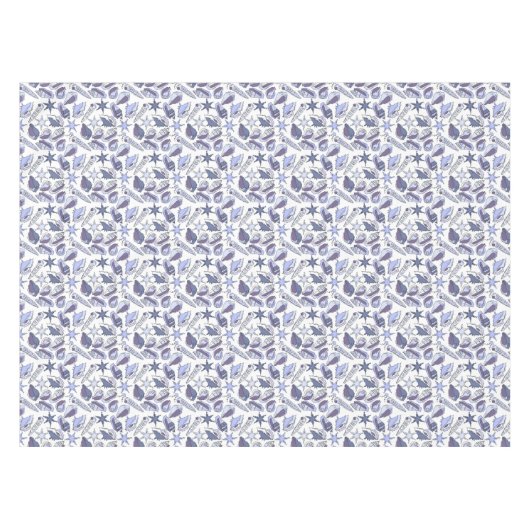 Lavendar Seashells Tafelkleed (Voorkant (Horizontaal))