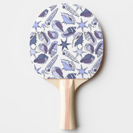Lavendar Seashells Tafeltennisbatje (Voorkant)