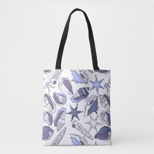 Lavendar Seashells Tote Bag (Voorkant)