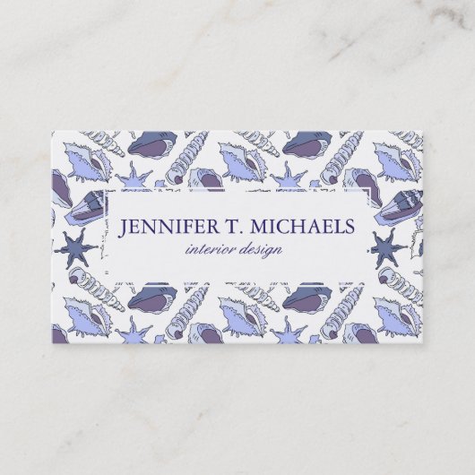 Lavendar Seashells Visitekaartje (Voorkant)
