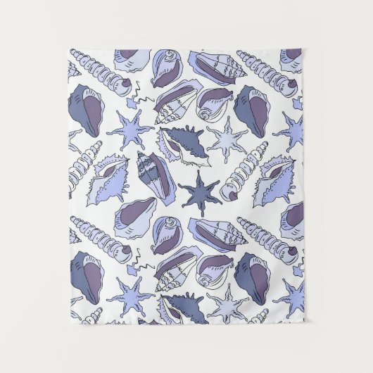 Lavendar Seashells Wandkleed (Voorkant)