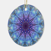 Lavendar Starburst Mandala Round Ornament (Links)