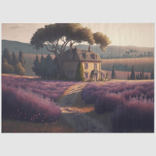 Lavendar Villa Tissuepapier (Voorkant)