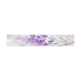 Lavendar Waterverf Soap Label Wrap rond Uitnodigingen Wikkel
